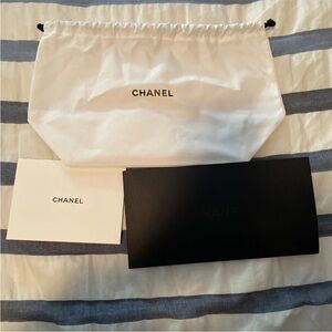 Chanel white drawstring dust cover bag brand new